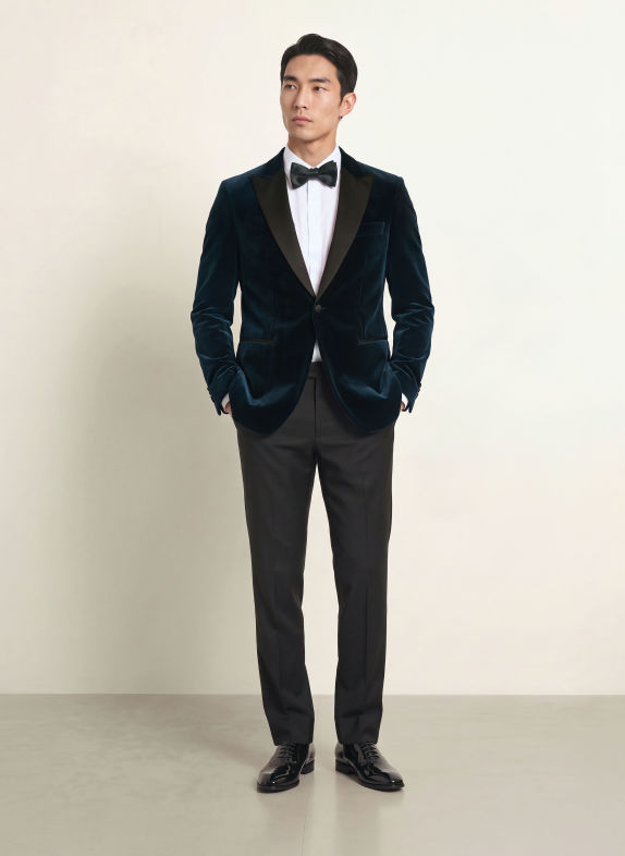 BOSS Samtsakko HUTSON Slim Fit 479 OPEN BLUE