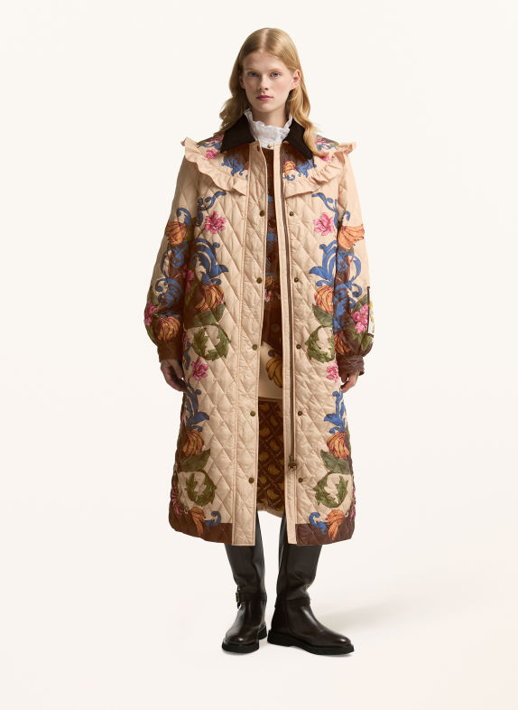 Barbour Steppmantel DANIA BEIGE / GRÜN / BLAU