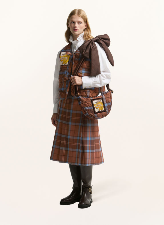 Barbour Steppweste FERNANDA BRAUN / DUNKELBRAUN / HELLBLAU