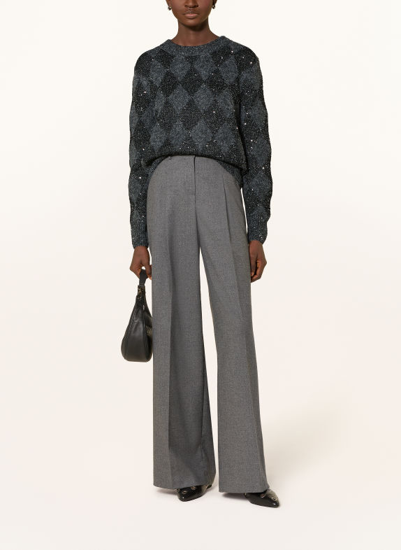 Oui Sequin Sweater DARK GRAY