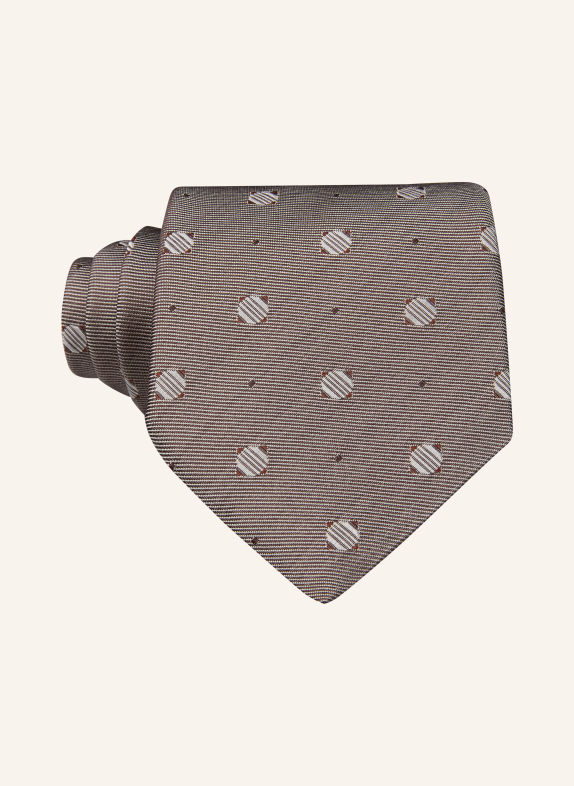 BOSS Cravate MARRON / CRÈME