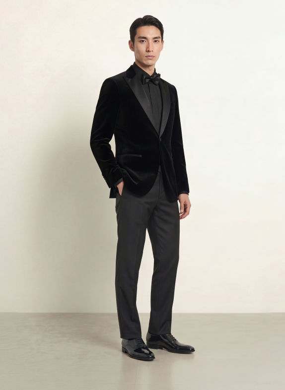 BOSS Smoking-Hemd HANK Slim Fit SCHWARZ