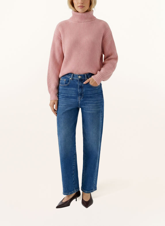 Oui Pull à col roulé ROSE
