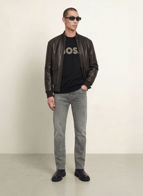 BOSS SOLERI Sweatshirt BLACK / GOLD / WHITE