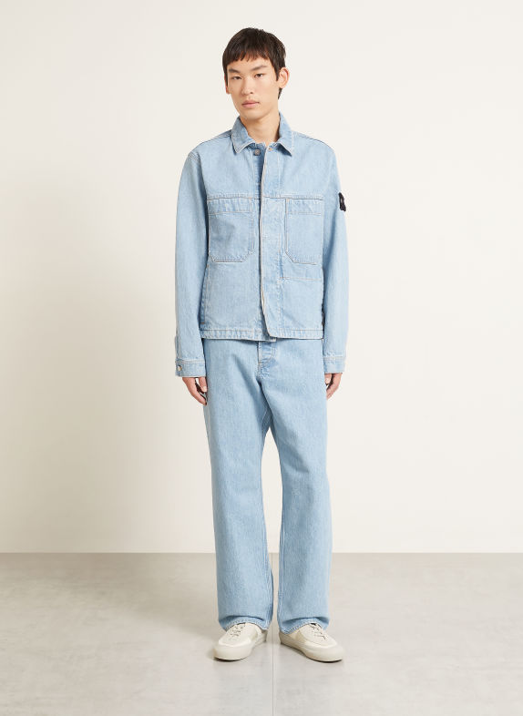 STONE ISLAND Jeans DENIM PROJECT Loose Fit VJ204 BLUE LIGHT WASH