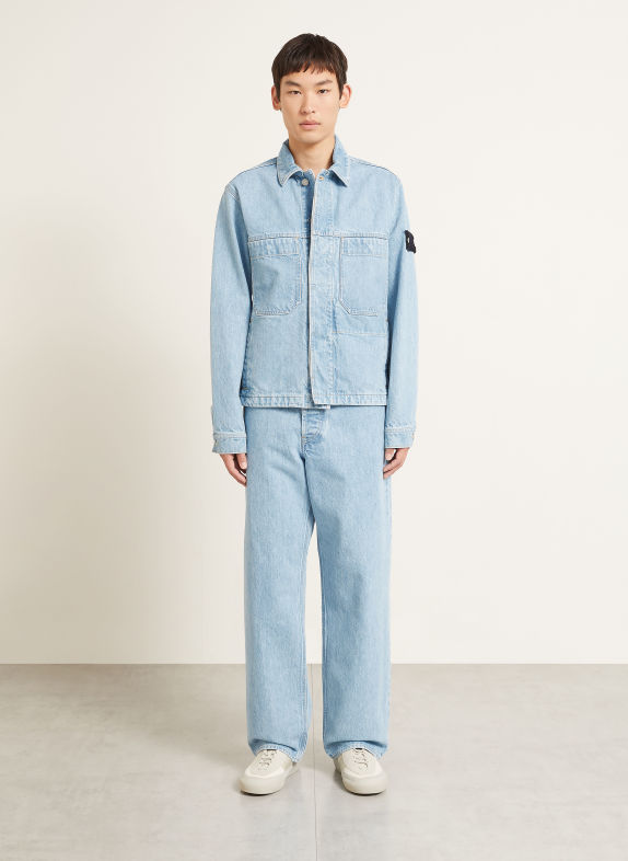 STONE ISLAND Jeansjacke DENIM PROJECT VJ204 BLUE LIGHT WASH