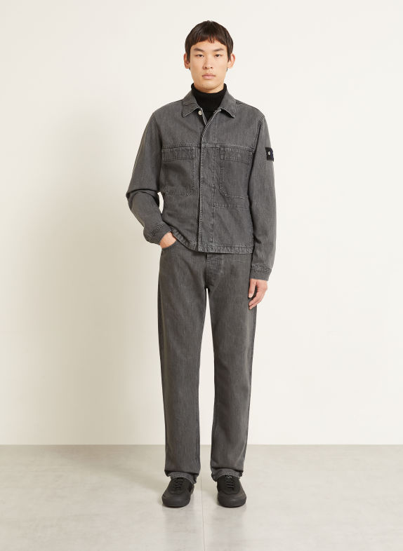 STONE ISLAND Jeans DENIM PROJECT Straight Fit VJ604 GREY LIGHT WASH
