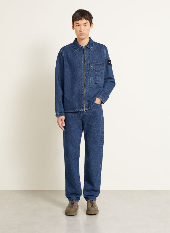 STONE ISLAND Jeans DENIM PROJECT Straight Fit VJ202 BLUE MEDIUM WASH