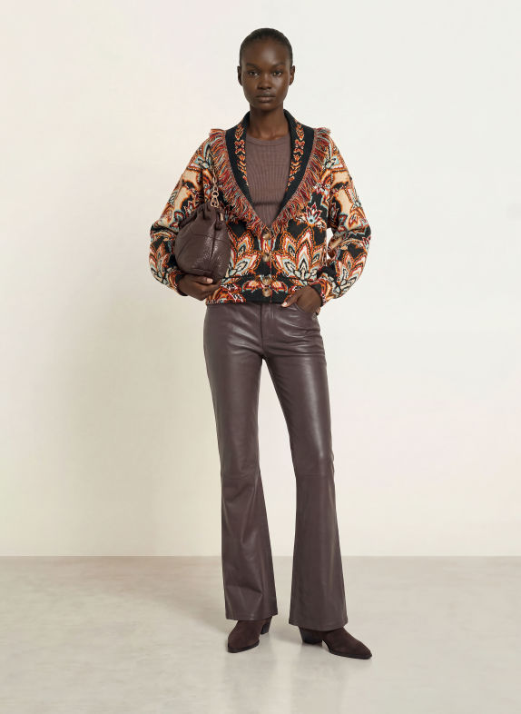 FARM RIO Cardigan DARK BROWN / DARK RED / DARK ORANGE