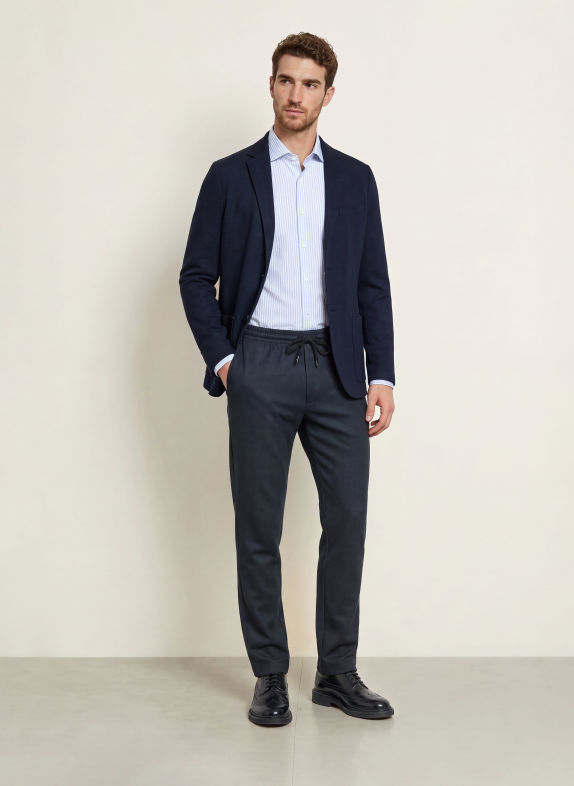 BARBA NAPOLI Hemd Slim Fit HELLBLAU / DUNKELGRAU / WEISS