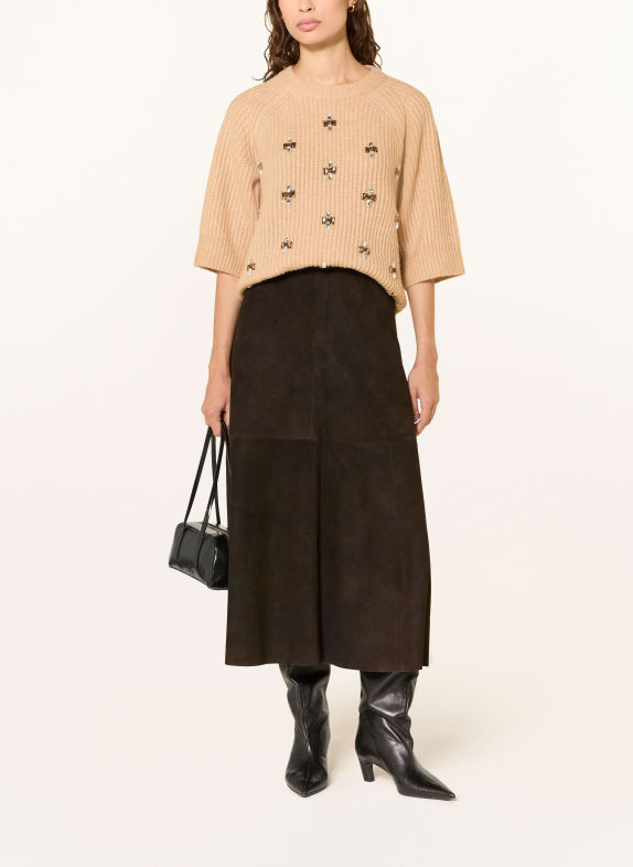 InWear PRISKAIW Knit shirt with Rhinestones BEIGE