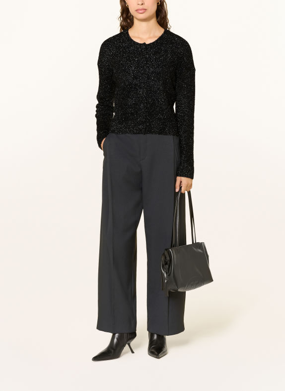 InWear PATTIIW Cardigan with Glitter Yarn BLACK