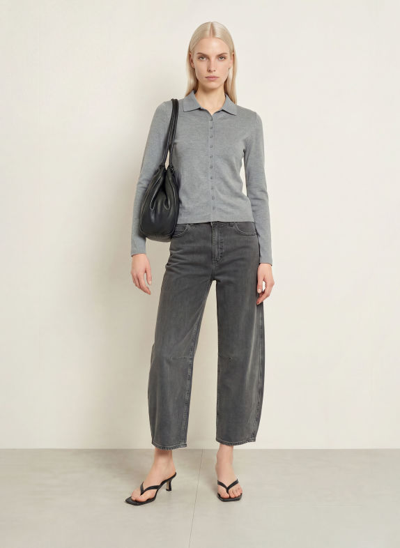 OPUS PANTS MARI VEGA Barrel-leg jeans 70373 dark grey
