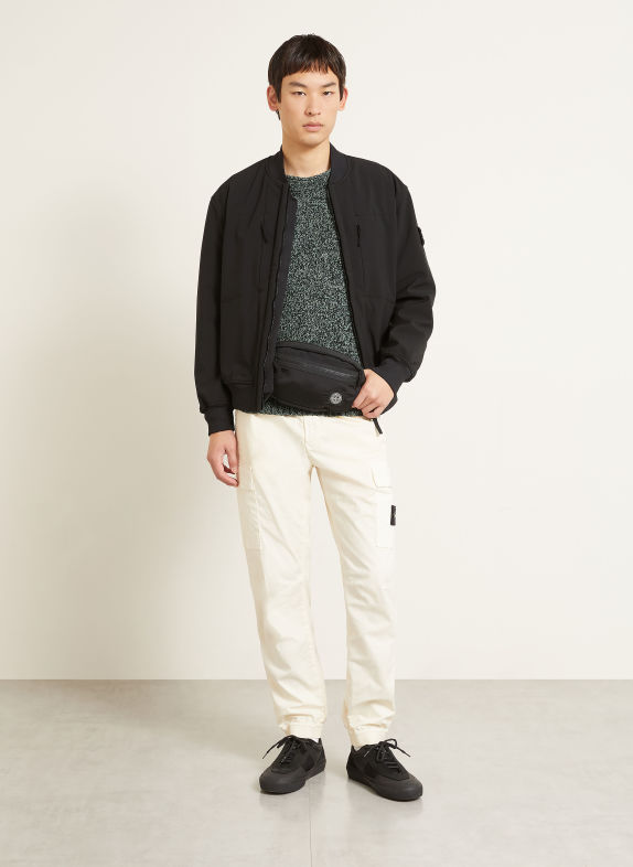 STONE ISLAND Bomberka typu softshell CZARNY