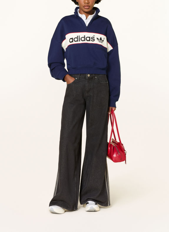 adidas Originals Bluza dresowa typu troyer GRANATOWY / BIAŁY / CZARNY