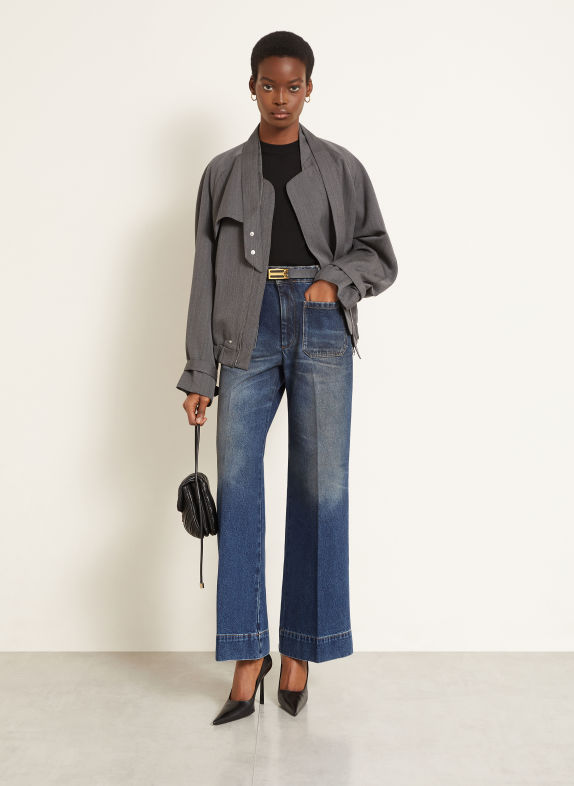 VICTORIA BECKHAM Wide leg jeans ALINA 8568 DARK VINTAGE WASH