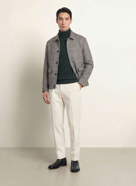 BOGLIOLI Overshirt DARK GRAY / BEIGE