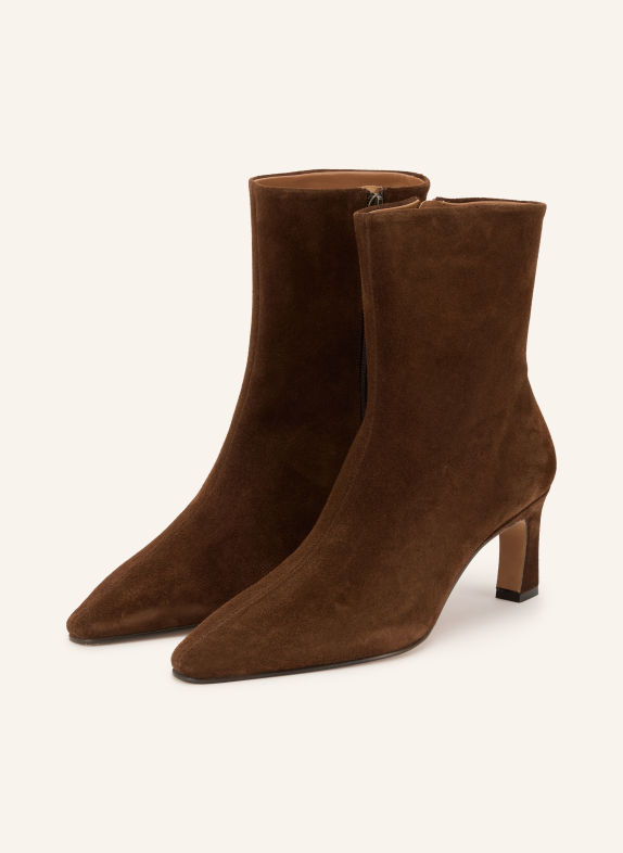 bobbies ÉMILIE Patent leather ankle boots DARK BROWN