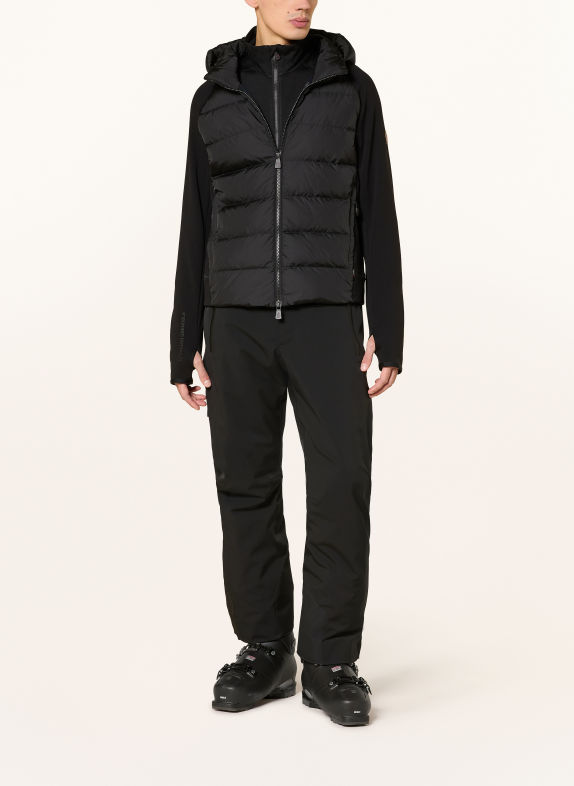 MONCLER GRENOBLE Quiltet jakke i blandet materiale SORT