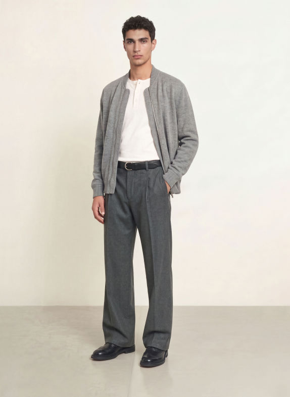 STRELLSON Strickjacke KARLO-BO GRAU