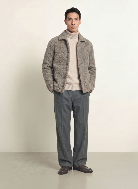 STRELLSON Teddy Fur Overshirt NAD-J TAUPE