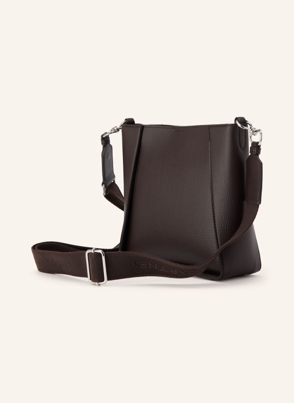 STELLA McCARTNEY LOGO Crossbody bag DARK BROWN / SILVER