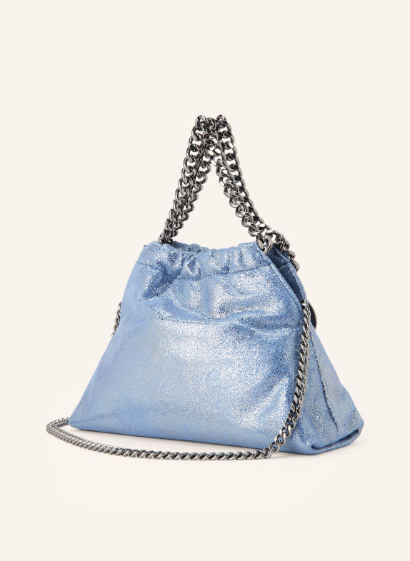 STELLA McCARTNEY Kabelka přes rameno FALABELLA MINI MODRÁ / PLATINOVÁ