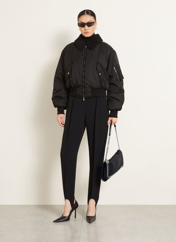 STELLA McCARTNEY Torebka na ramię FALABELLA CZARNY / SREBRNY