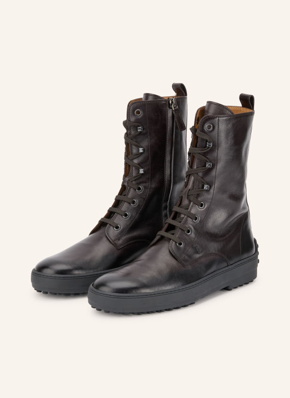TOD'S Schnürboots DUNKELBRAUN
