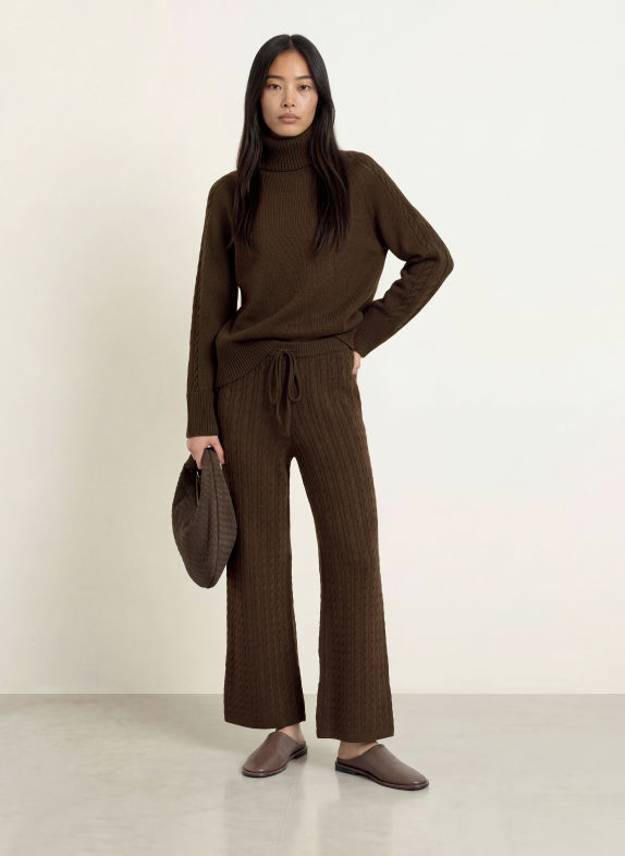 GRACE & MILA Rollkragenpullover BASTILLE DUNKELBRAUN