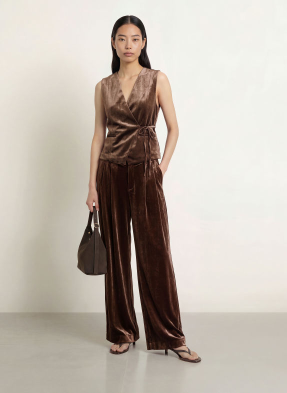 GRACE & MILA Fluwelen vest BENNY BRUIN