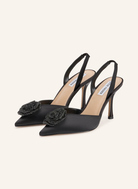 STEVE MADDEN Slingbacks LYSANDRA met sierstenen ZWART