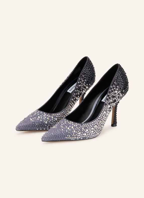 STEVE MADDEN Pumps REFRAME mit Schmucksteinen SCHWARZ / SILBER / PLATIN