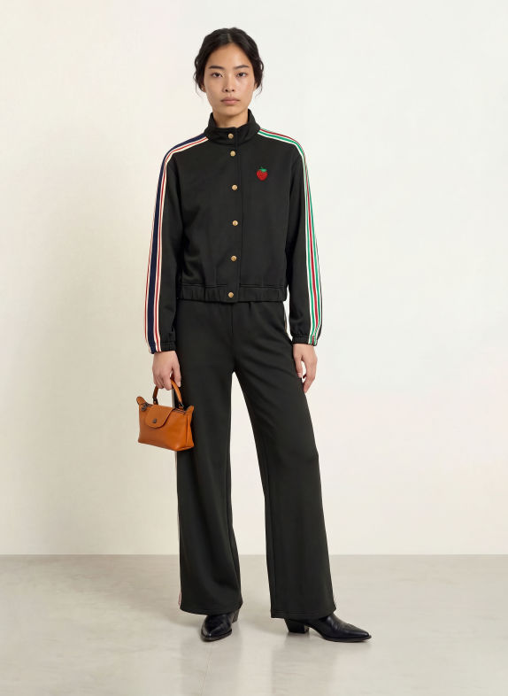 lollys laundry Blouson BROOKLYNNLL mit Galonstreifen SCHWARZ