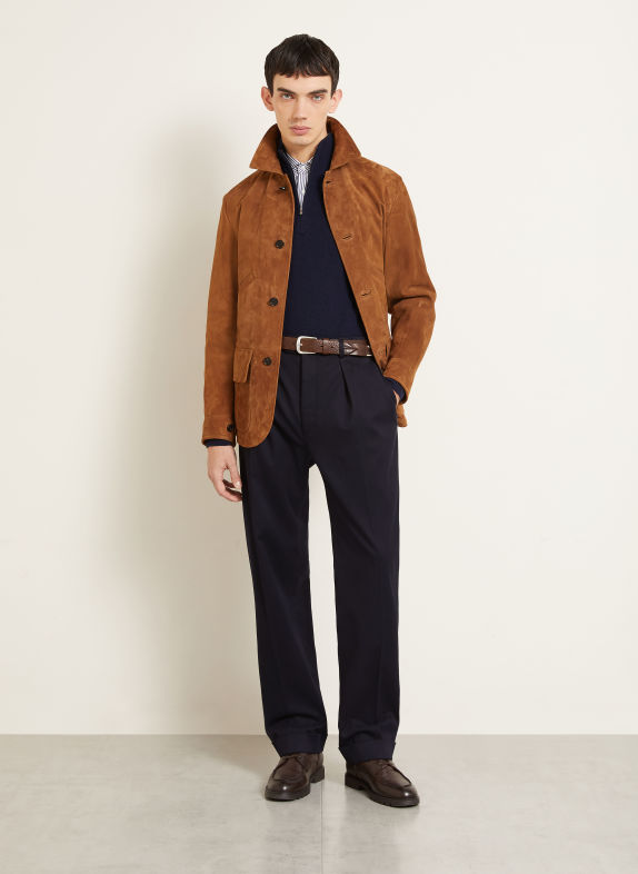 RALPH LAUREN PURPLE LABEL Chino coupe classique BLEU FONCÉ