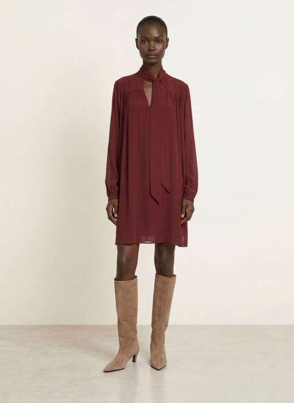 BOSS Schluppenkleid DRYSTINA DUNKELROT