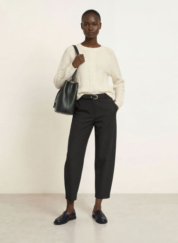 BOSS TALARA 7/8-length trousers BLACK