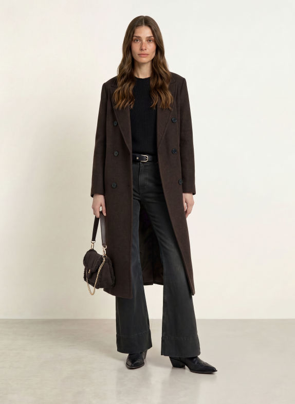 BOSS Manteau COVALLI MARRON FONCÉ
