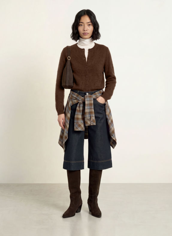 SUNCOO GALINA Cardigan DARK BROWN