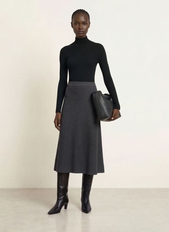 Calvin Klein Strickrock DUNKELGRAU