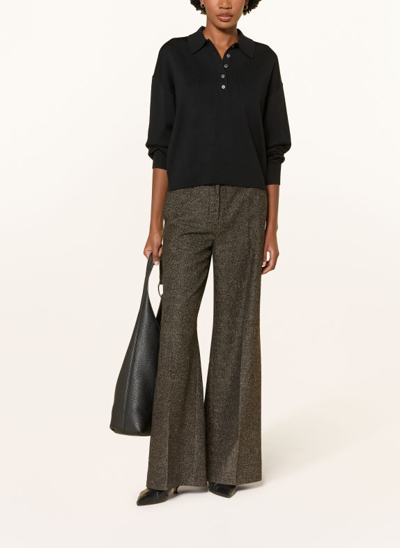 Rich & Royal Wide-leg trousers DARK BROWN