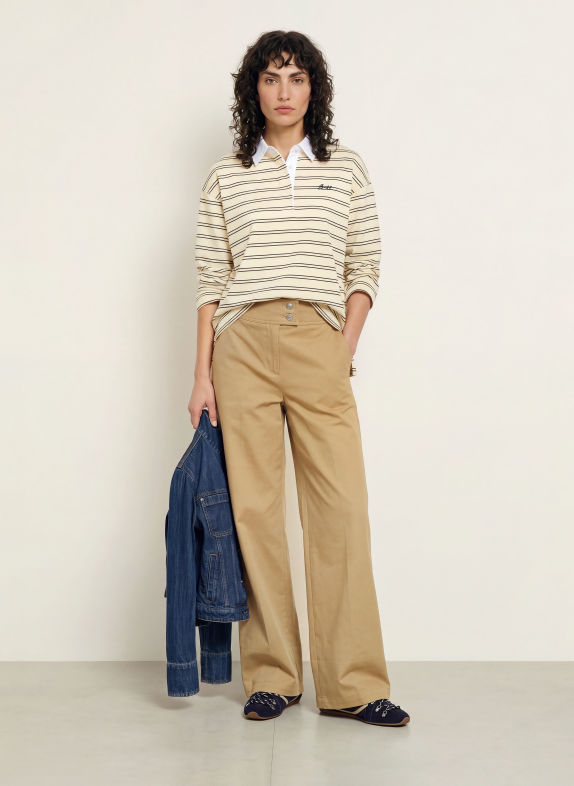 BOSS Marlenehose TAWIDE BEIGE