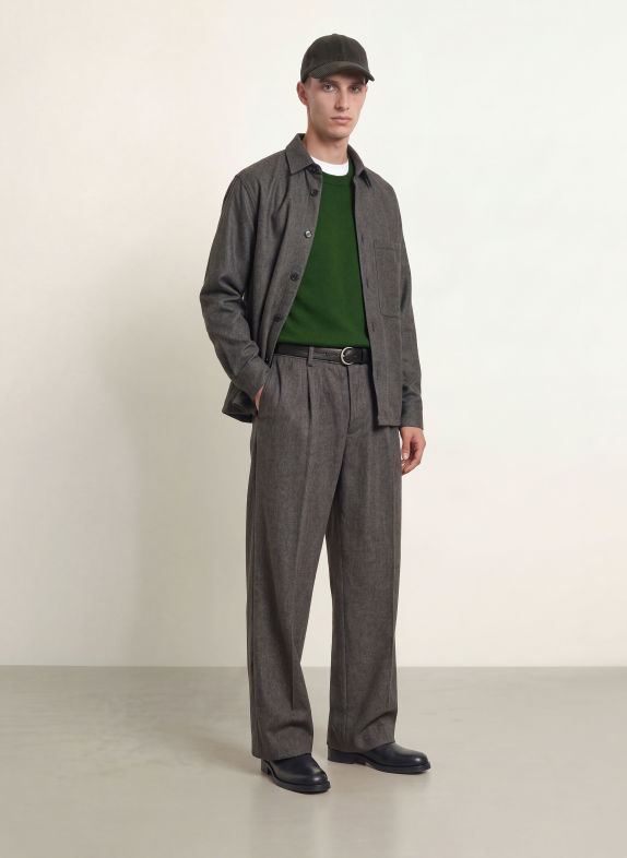 NN.07 Spodnie garniturowe KAY o luźnym kroju 941 Dark Grey Mel