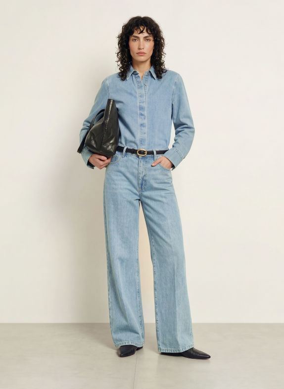 LEZU Straight jeans MIKA MIDDLE BLUE