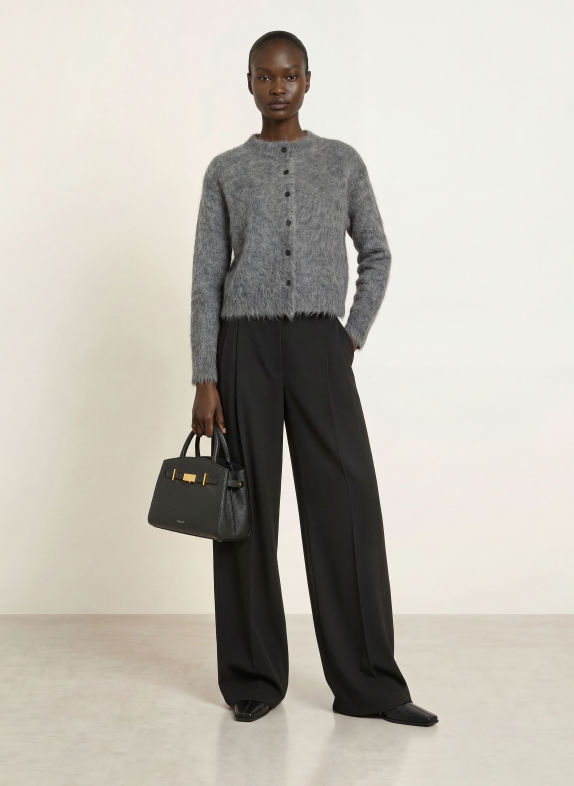 ANTONELLI firenze GARGANO Cardigan with Alpaca GRAY