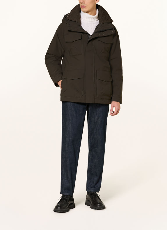 STRELLSON Fieldjacket mit abnehmbarer Kapuze DUNKELGRÜN