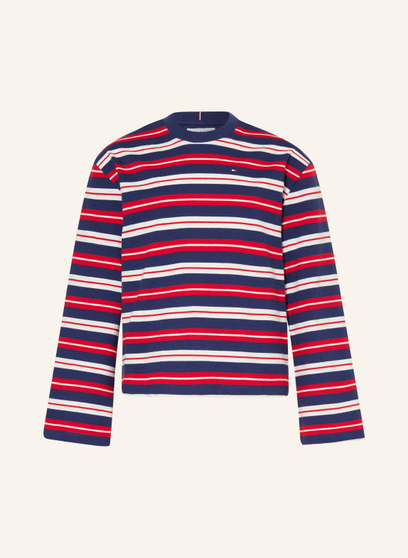 TOMMY HILFIGER Longsleeve DUNKELBLAU / ROT / WEISS