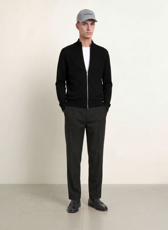 Calvin Klein Merinowool Cardigan BLACK