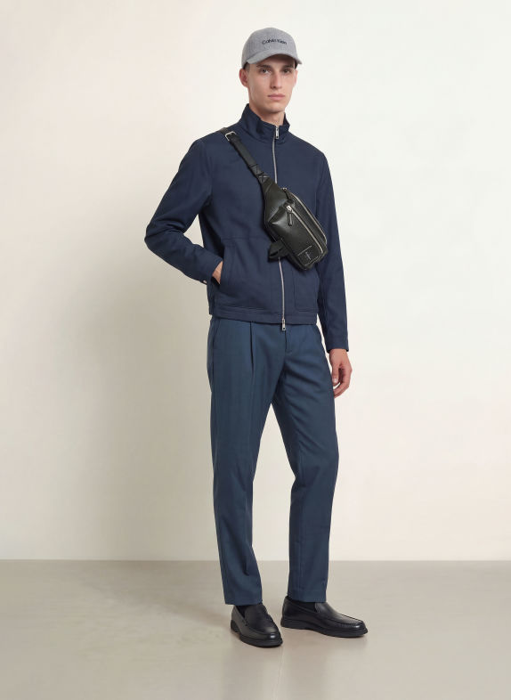 Calvin Klein Tapered-Fit Trousers DARK BLUE