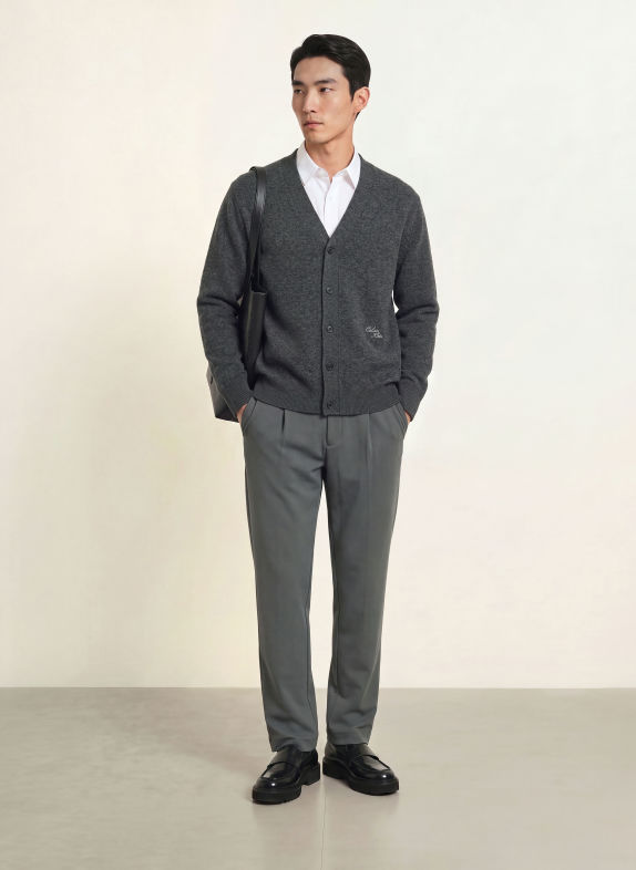 Calvin Klein Kardigan CZIEMNOSZARY